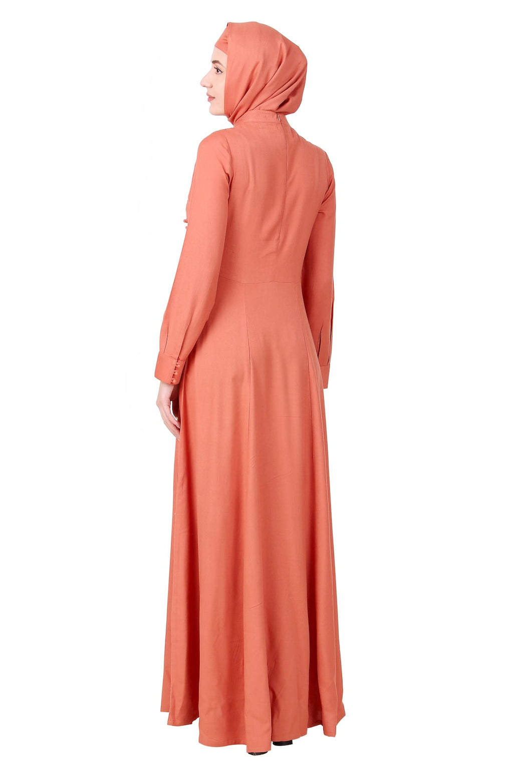 Angrakha Inspired Madarin Collar Rayon Abaya