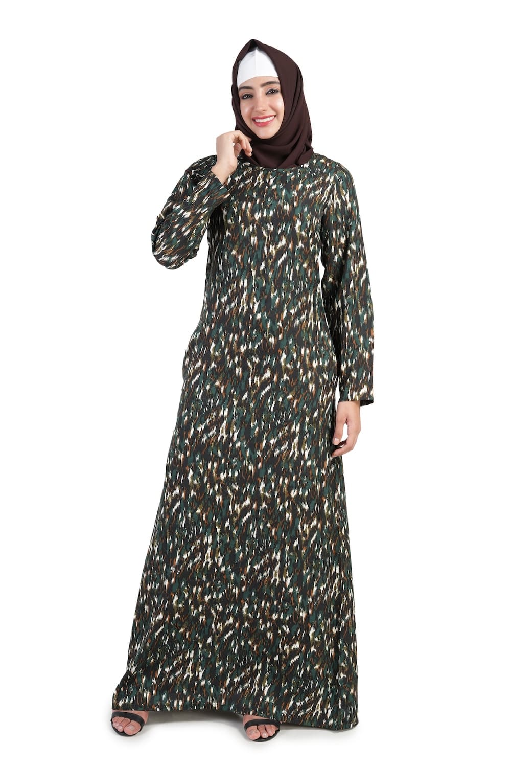 Printed Crepe Abaya AYP-510