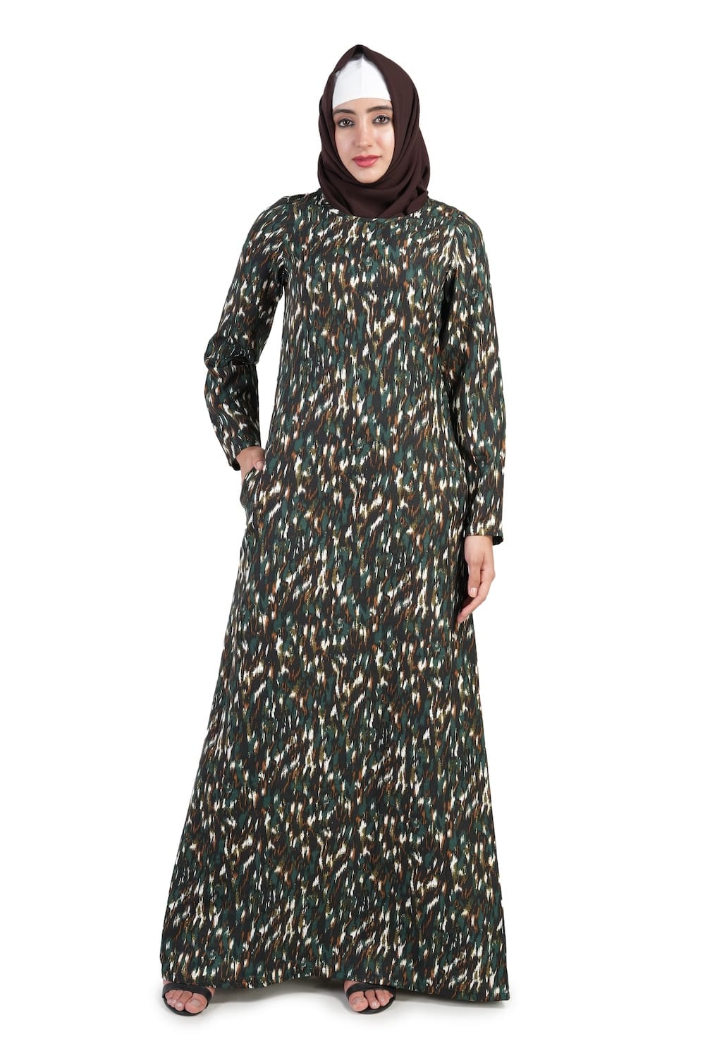 Printed Crepe Abaya AYP-510