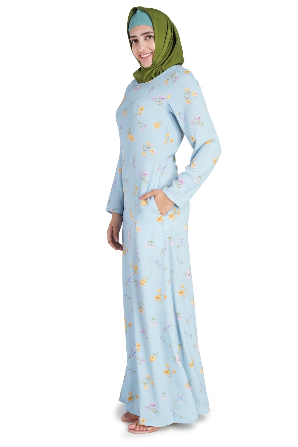 Printed Crepe Abaya AYP-528