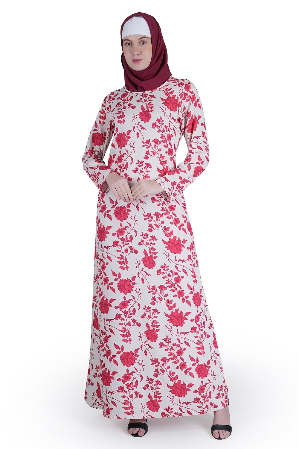 Printed Crepe Abaya AYP-533