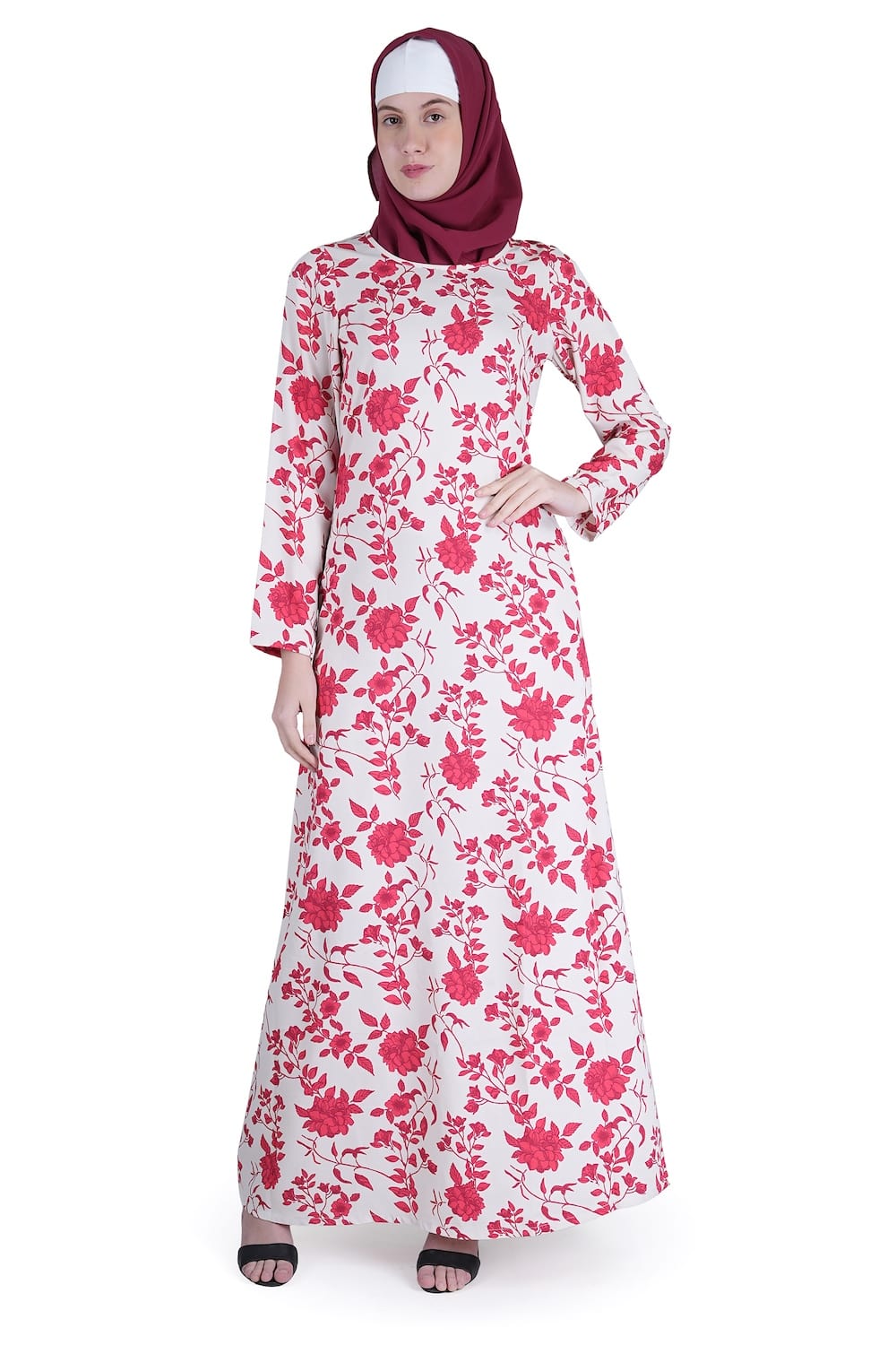 Printed Crepe Abaya AYP-533