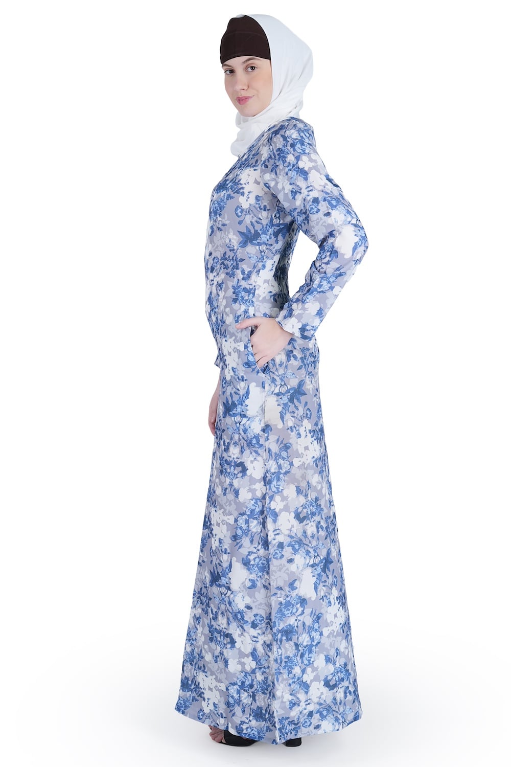 Printed Crepe Abaya AYP-536