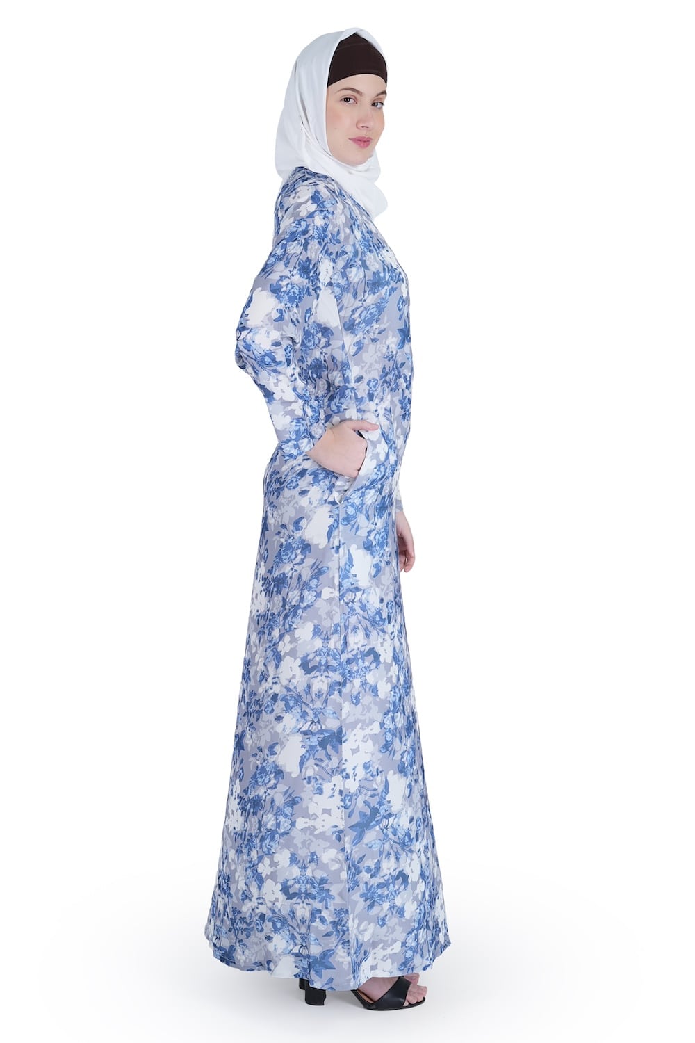 Printed Crepe Abaya AYP-536