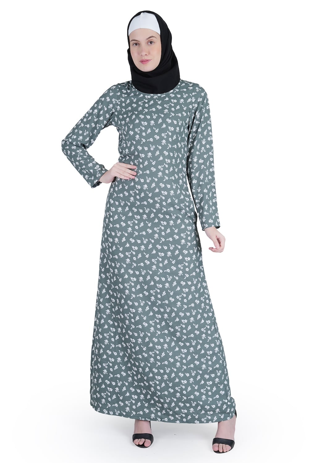 Printed Crepe Abaya AYP-537