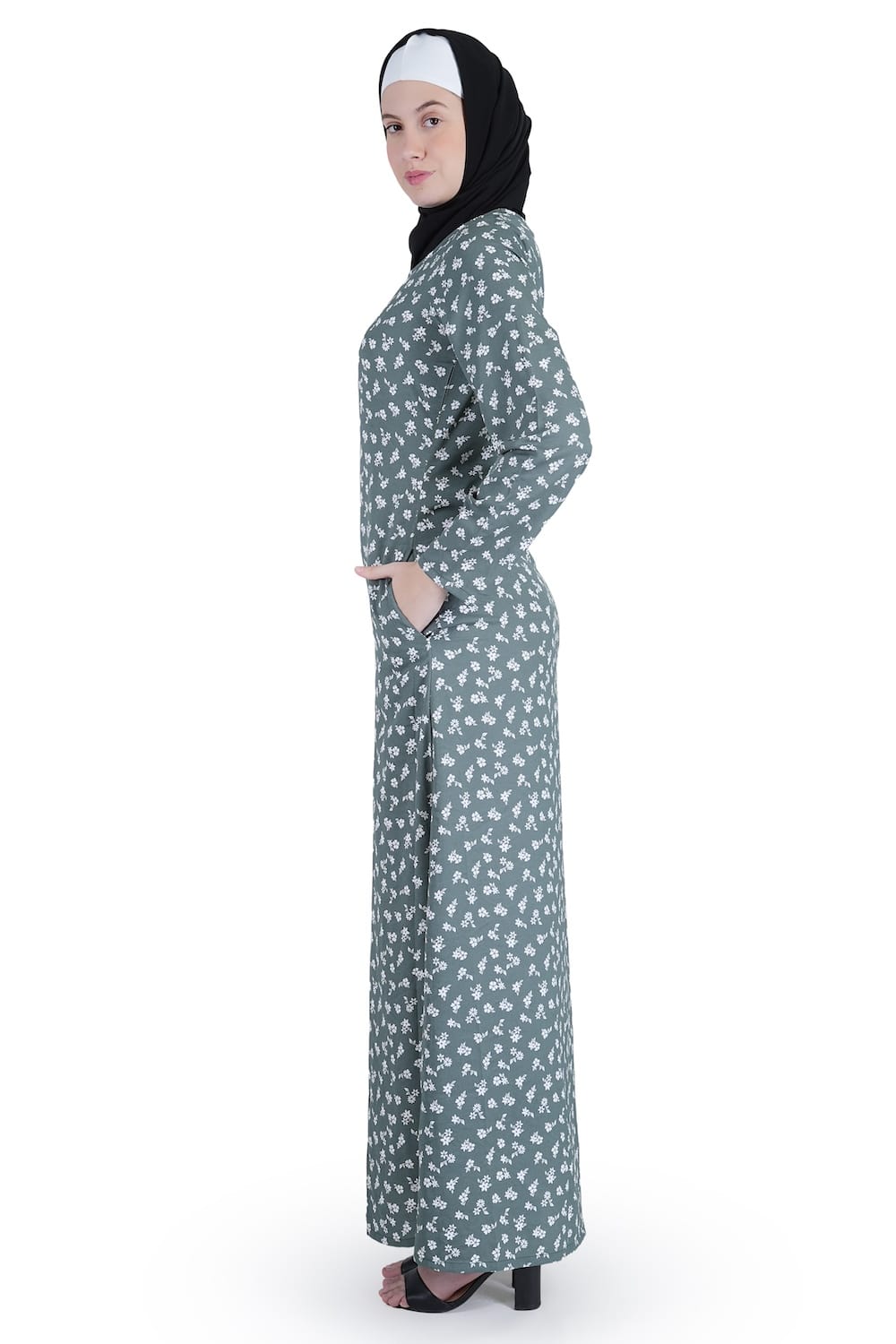 Printed Crepe Abaya AYP-537