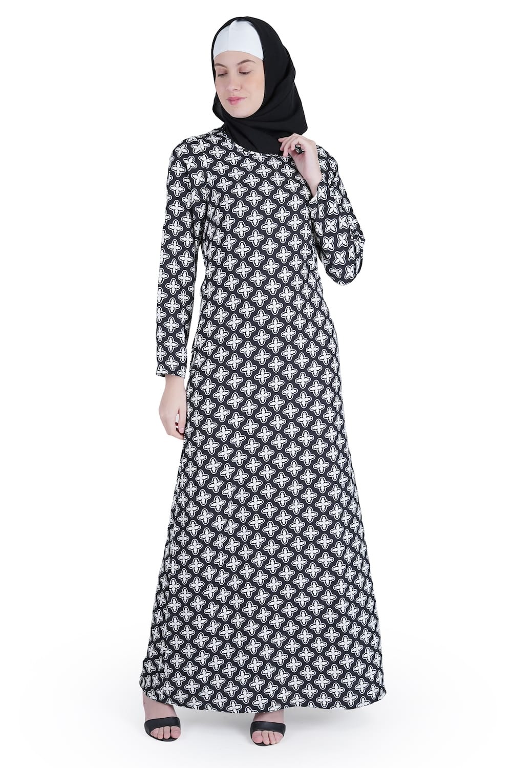 Printed Crepe Abaya AYP-539