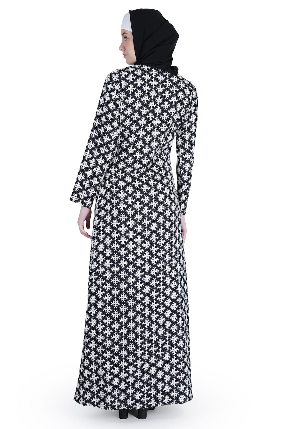 Printed Crepe Abaya AYP-539