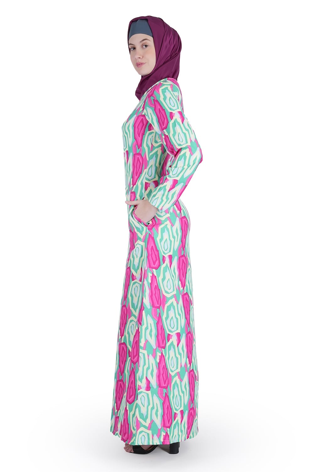 Printed Crepe Abaya AYP-541