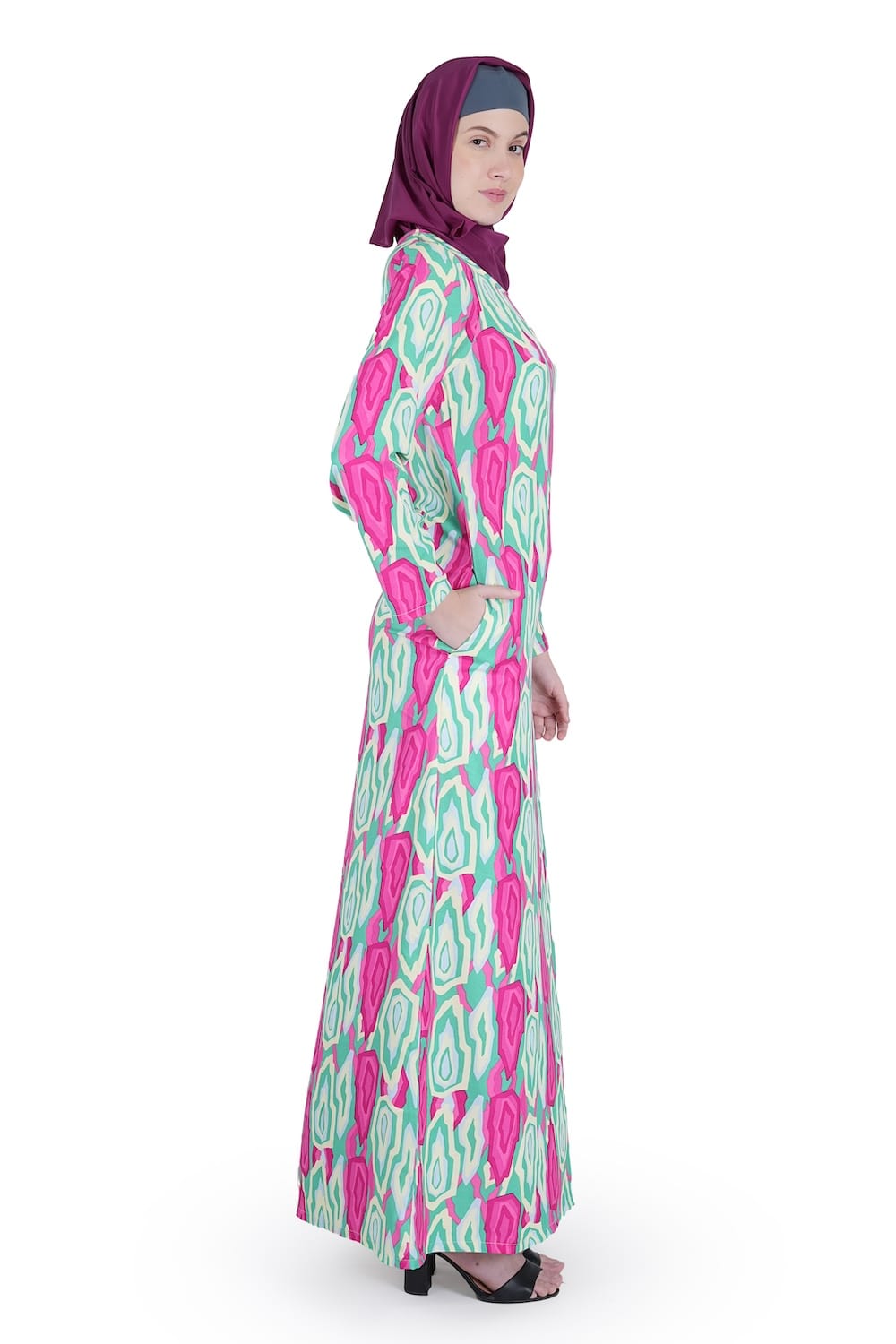 Printed Crepe Abaya AYP-541