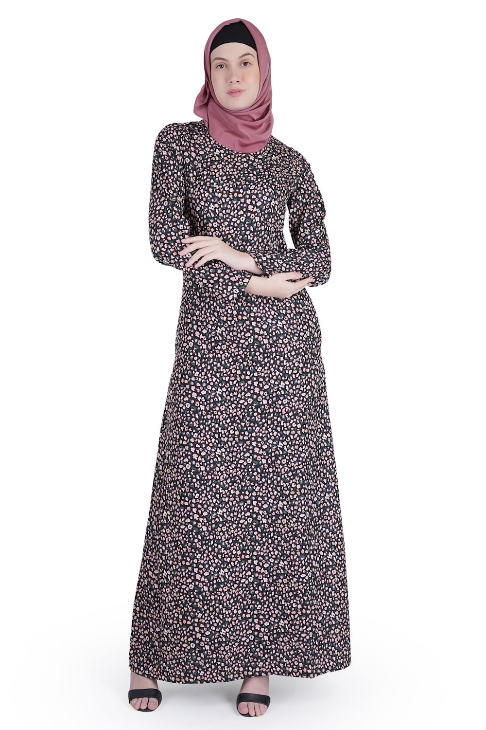 Printed Crepe Abaya AYP-542