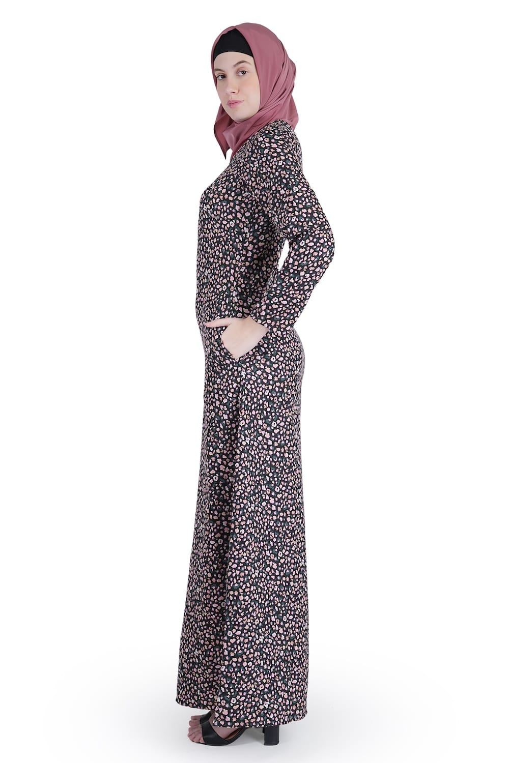 Printed Crepe Abaya AYP-542