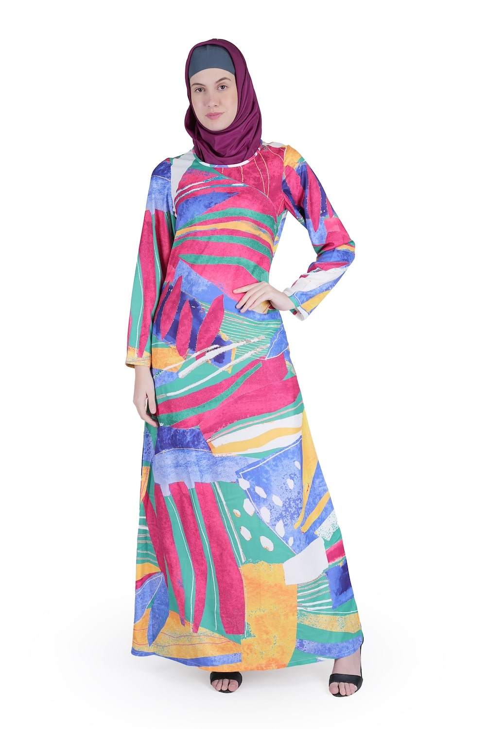 Printed Crepe Abaya AYP-543