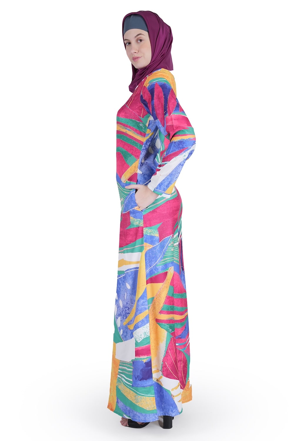 Printed Crepe Abaya AYP-543