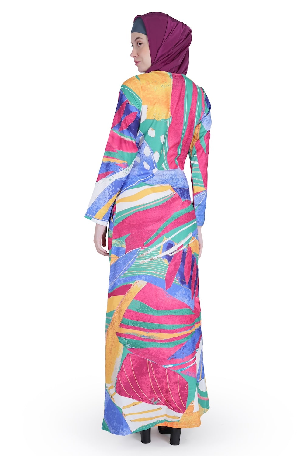 Printed Crepe Abaya AYP-543