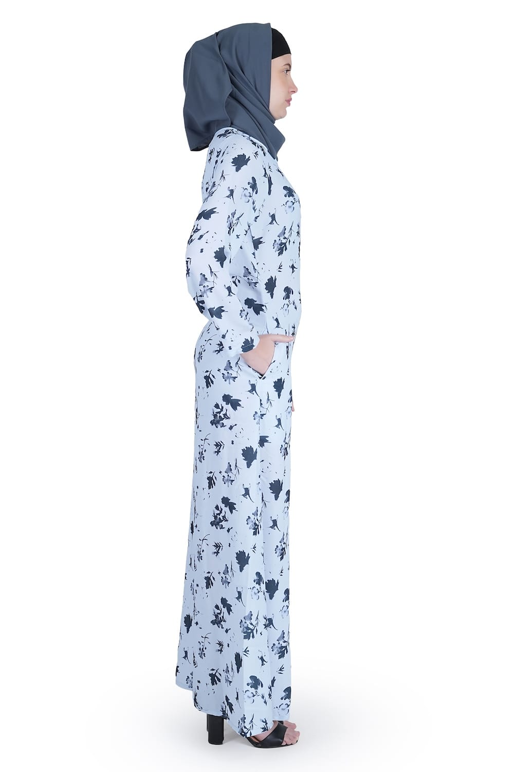 Printed Crepe Abaya AYP-544