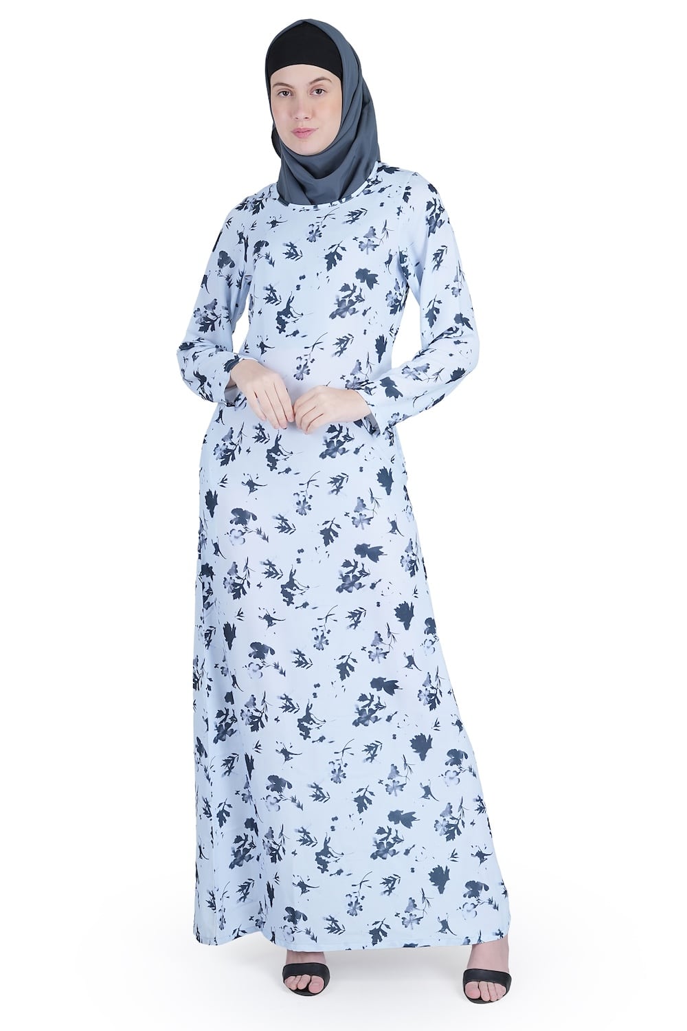 Printed Crepe Abaya AYP-544