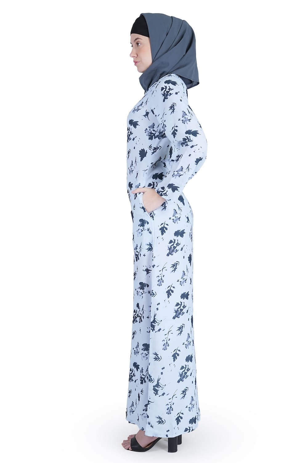 Printed Crepe Abaya AYP-544