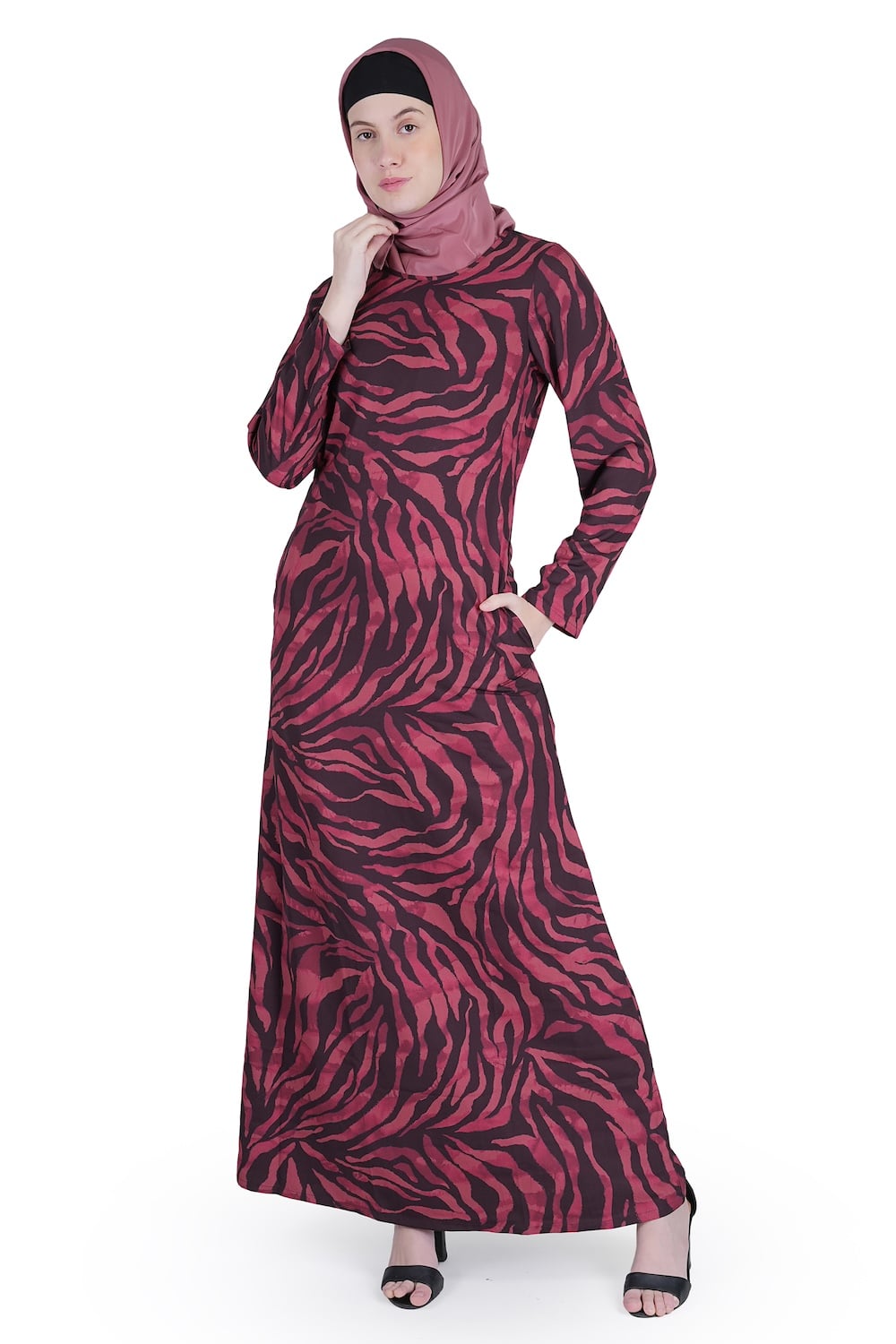 Printed Crepe Abaya AYP-545