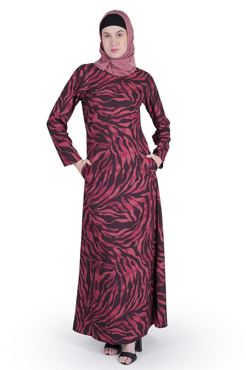 Printed Crepe Abaya AYP-545