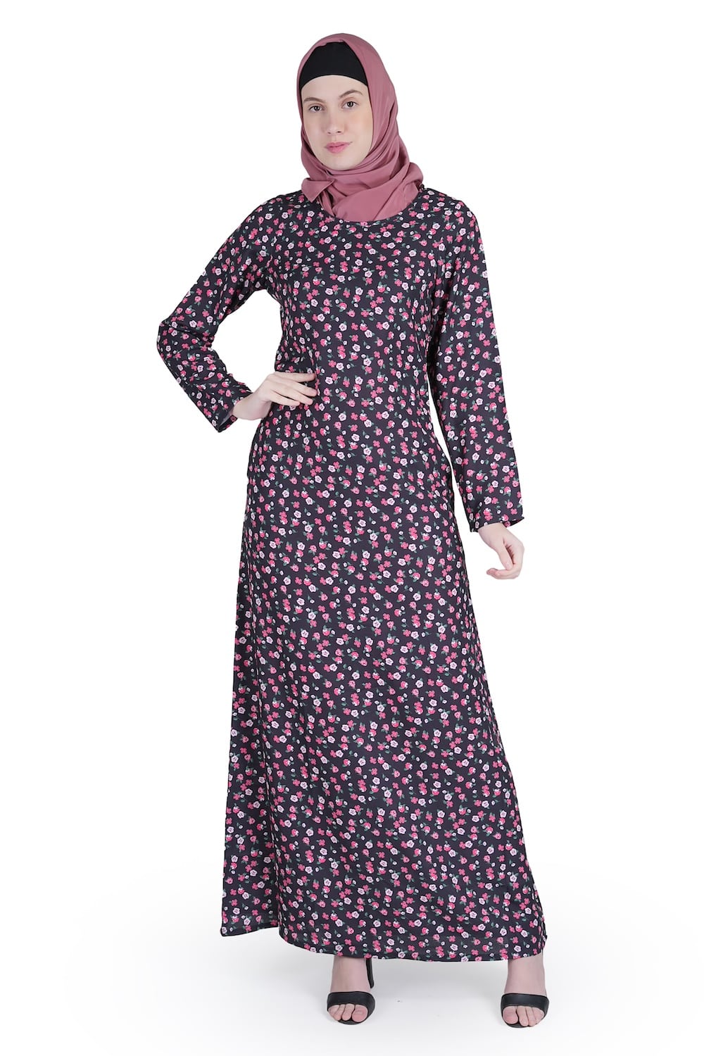 Printed Crepe Abaya AYP-546