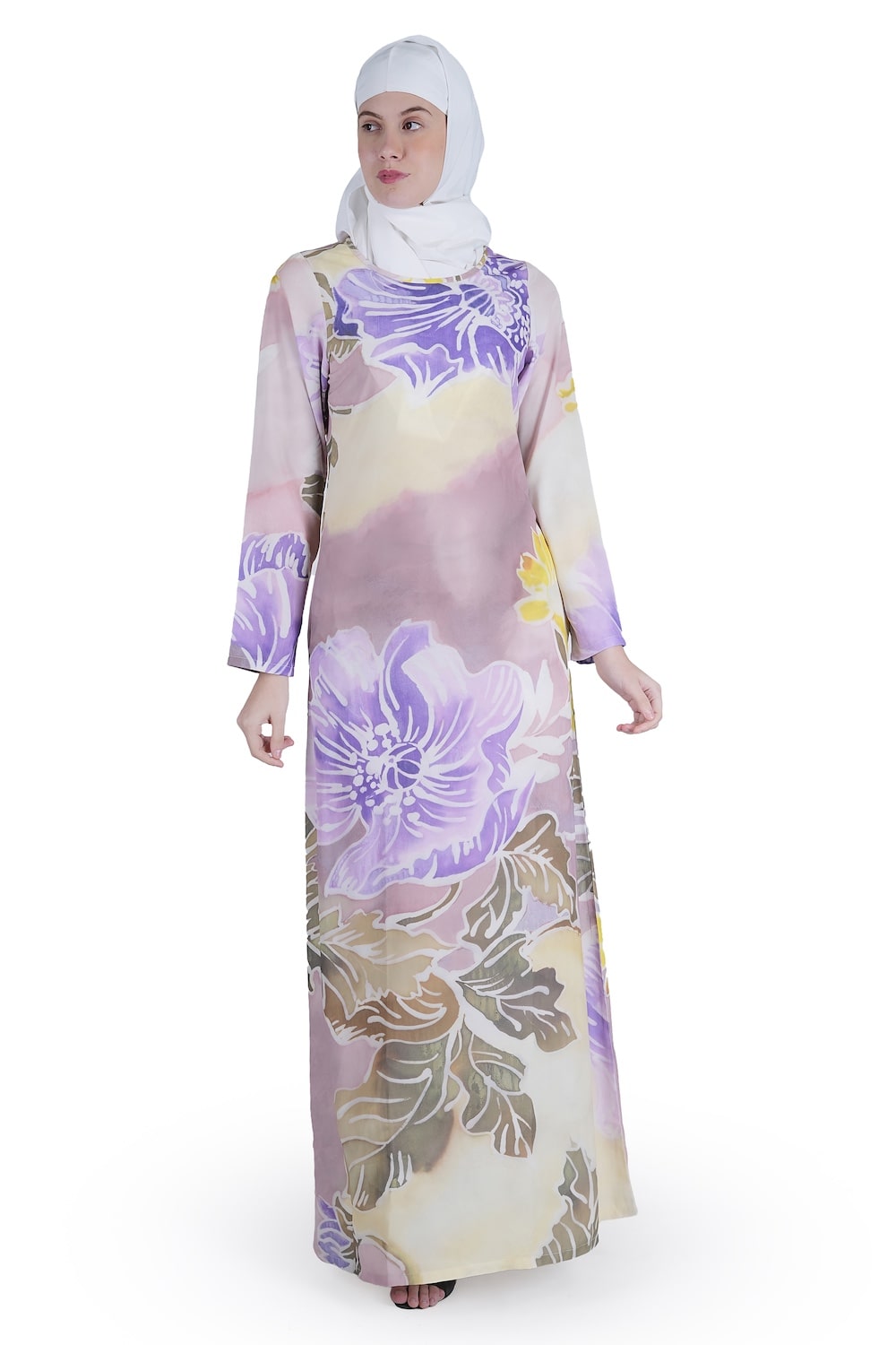 Printed Crepe Abaya AYP-553