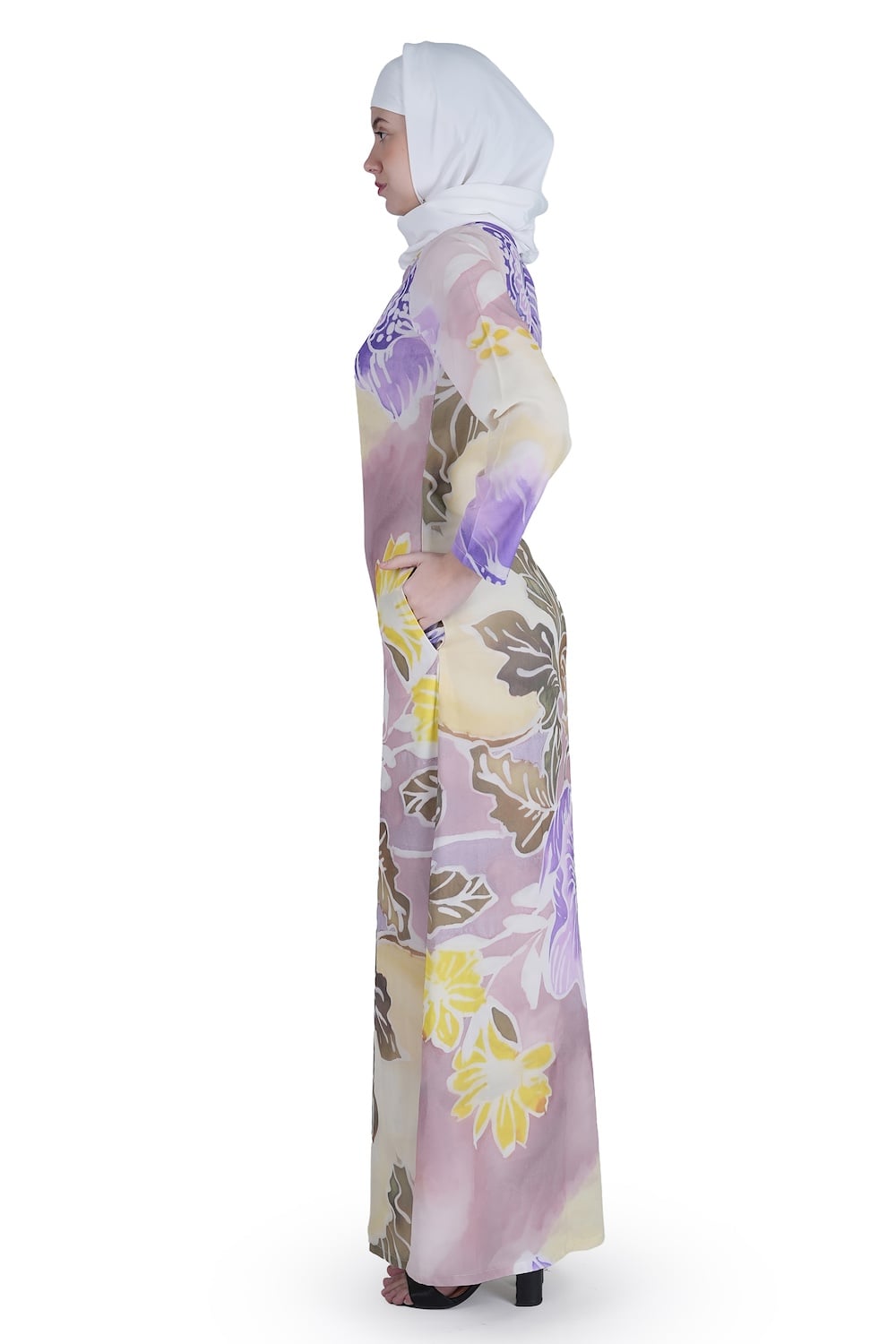 Printed Crepe Abaya AYP-553