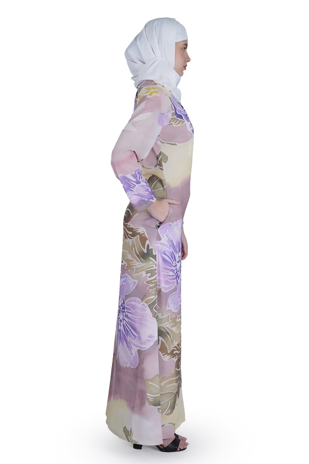 Printed Crepe Abaya AYP-553