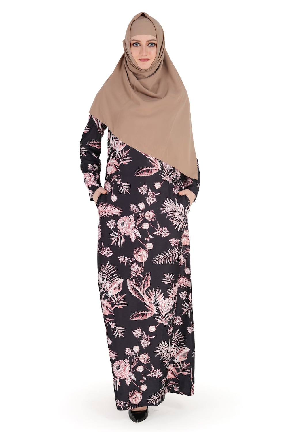 Printed Crepe Abaya AYP-556