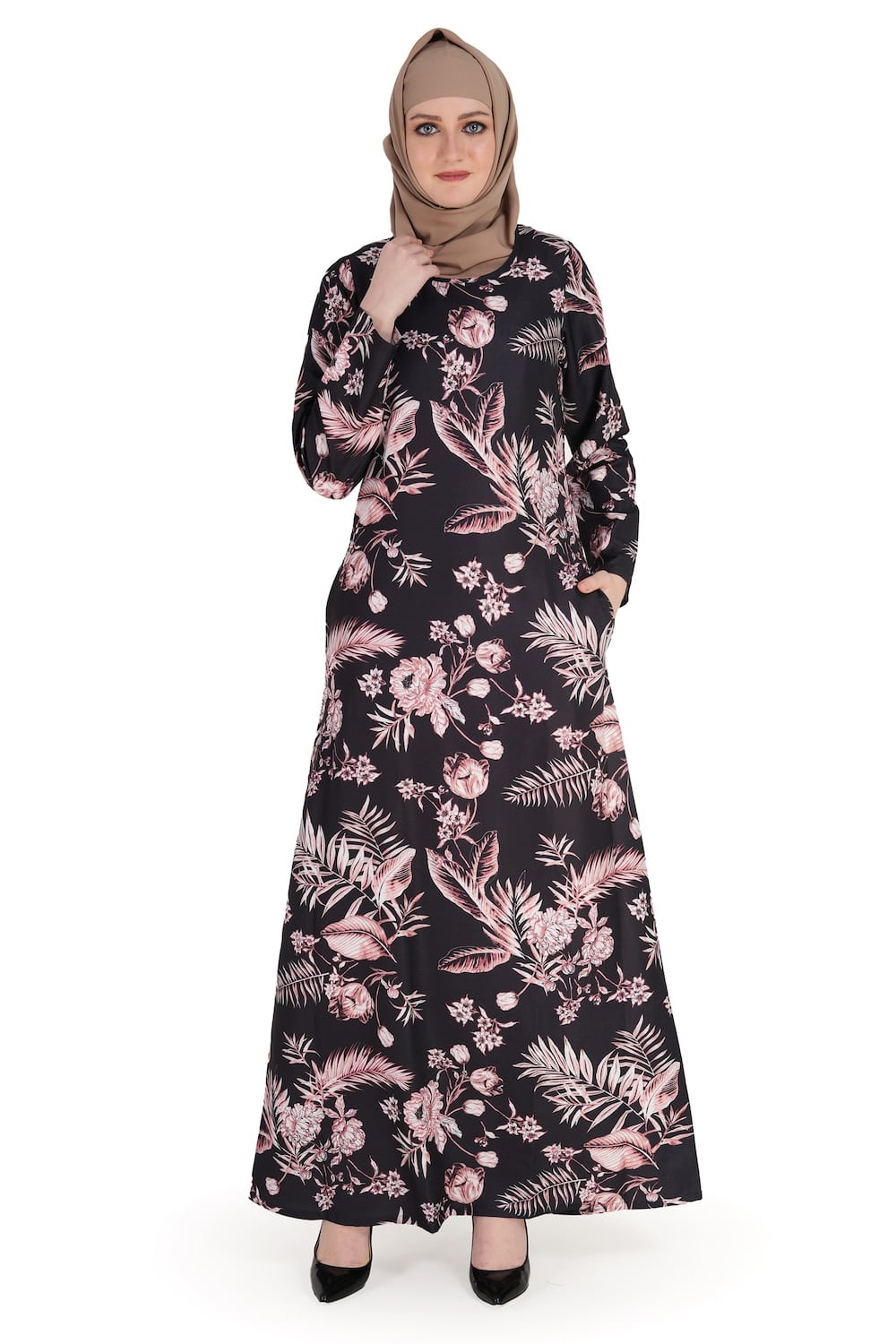 Printed Crepe Abaya AYP-556