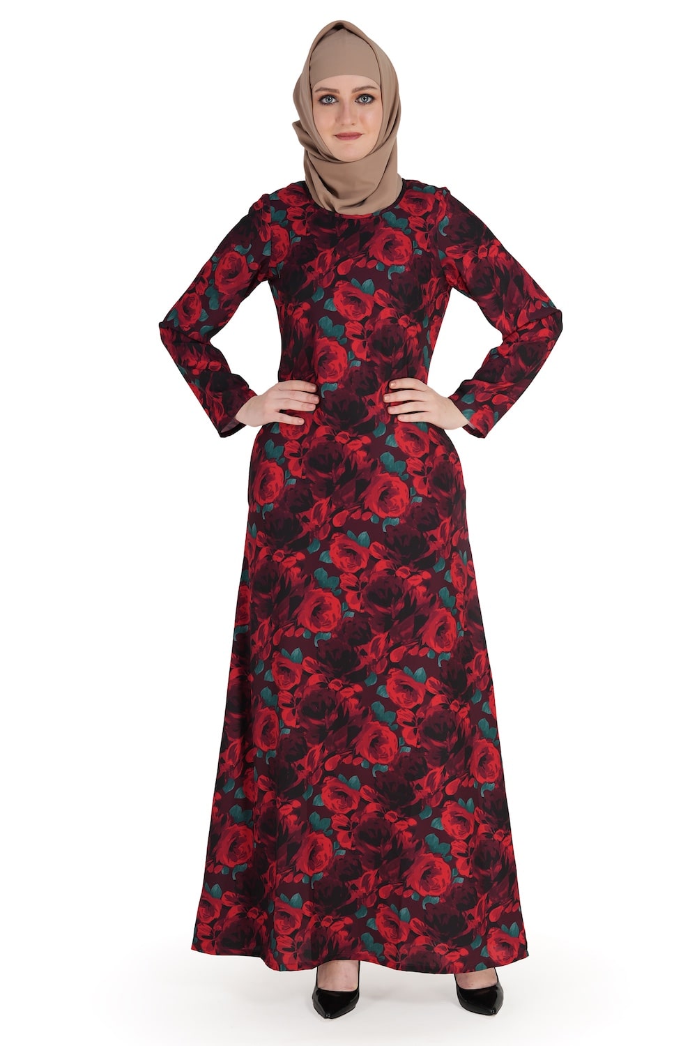 Printed Crepe Abaya AYP-558