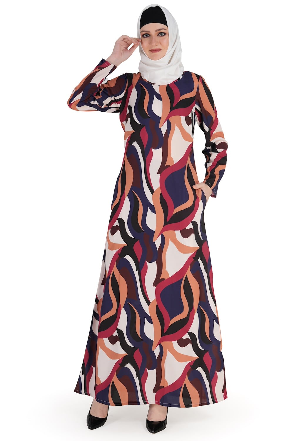 Printed Crepe Abaya AYP-560