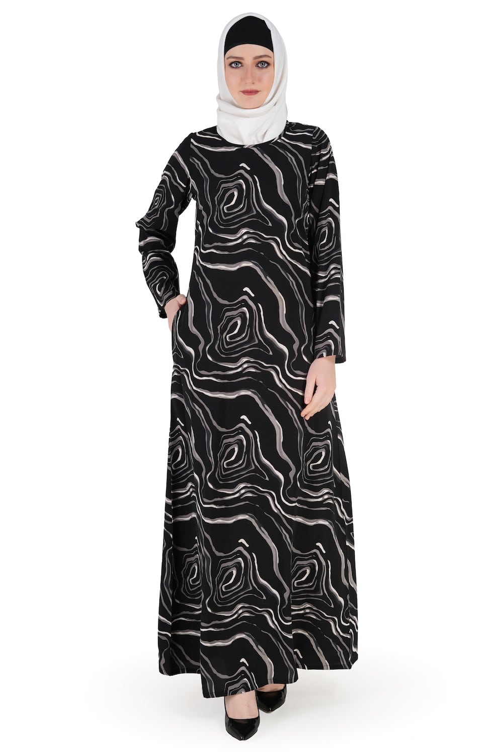 Printed Crepe Abaya AYP-561