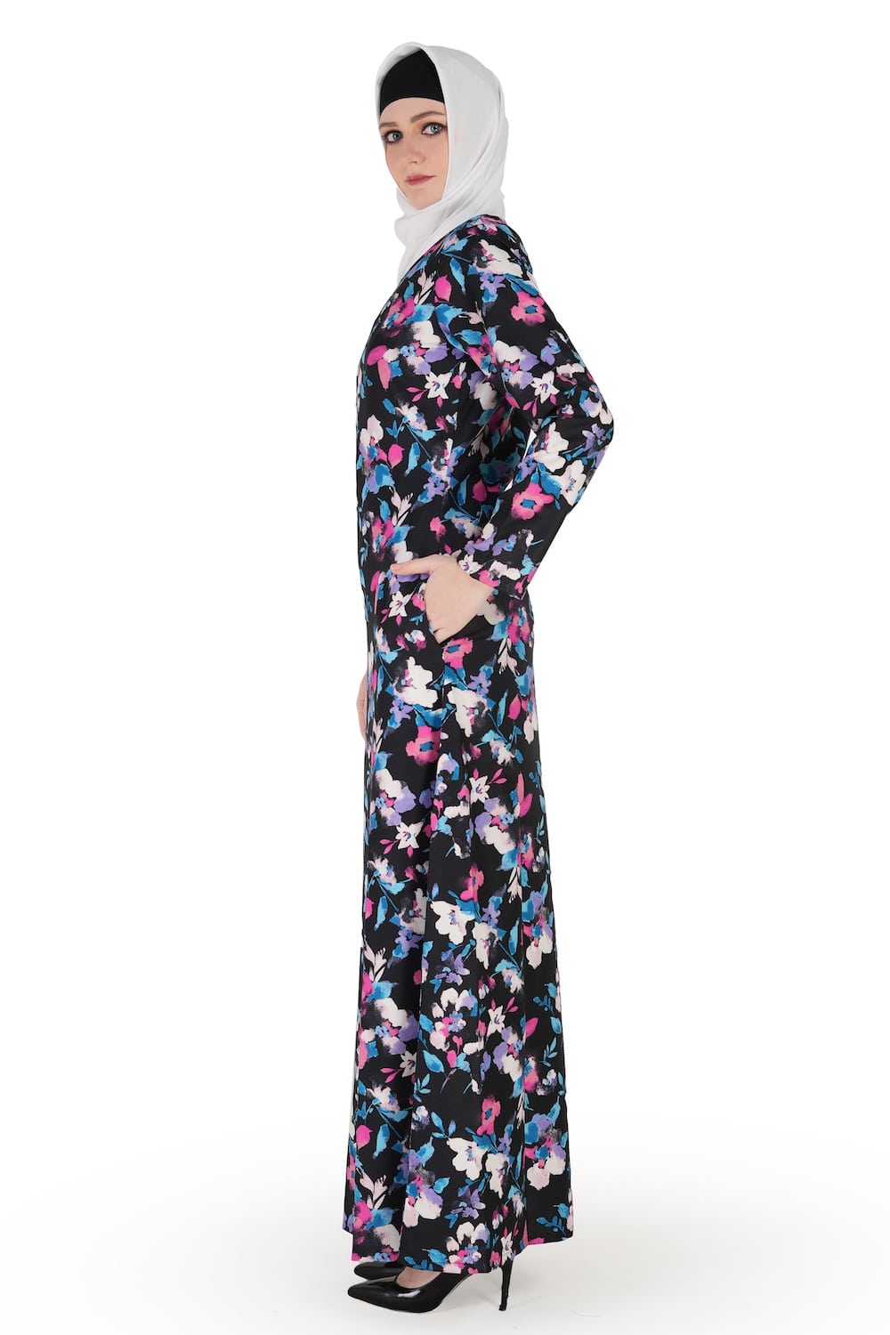 Printed Crepe Abaya AYP-564