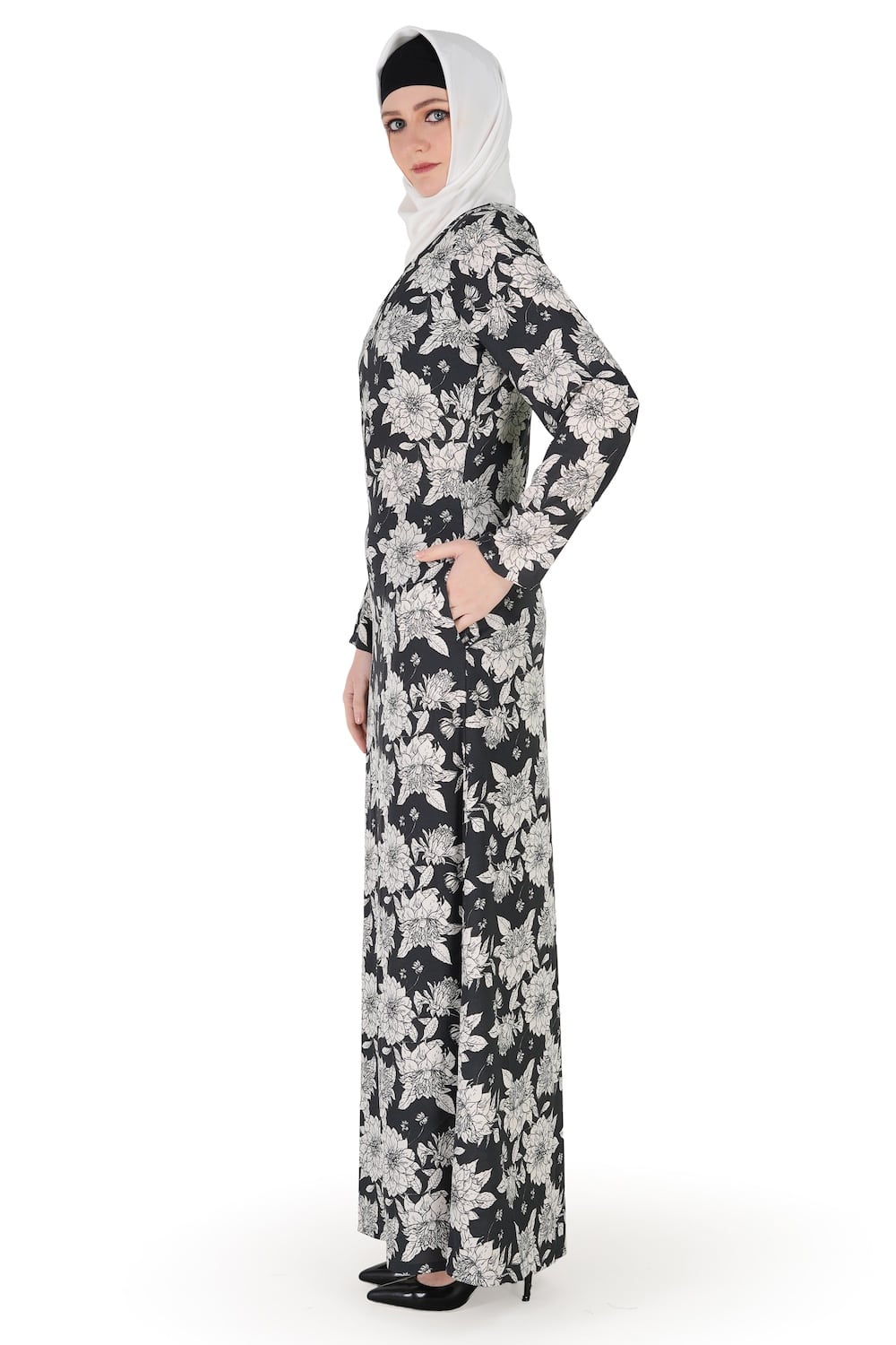 Printed Crepe Abaya AYP-565