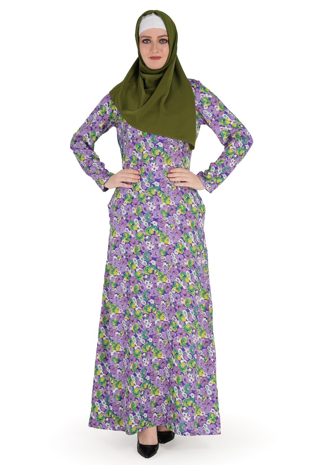 Printed Crepe Abaya AYP-566