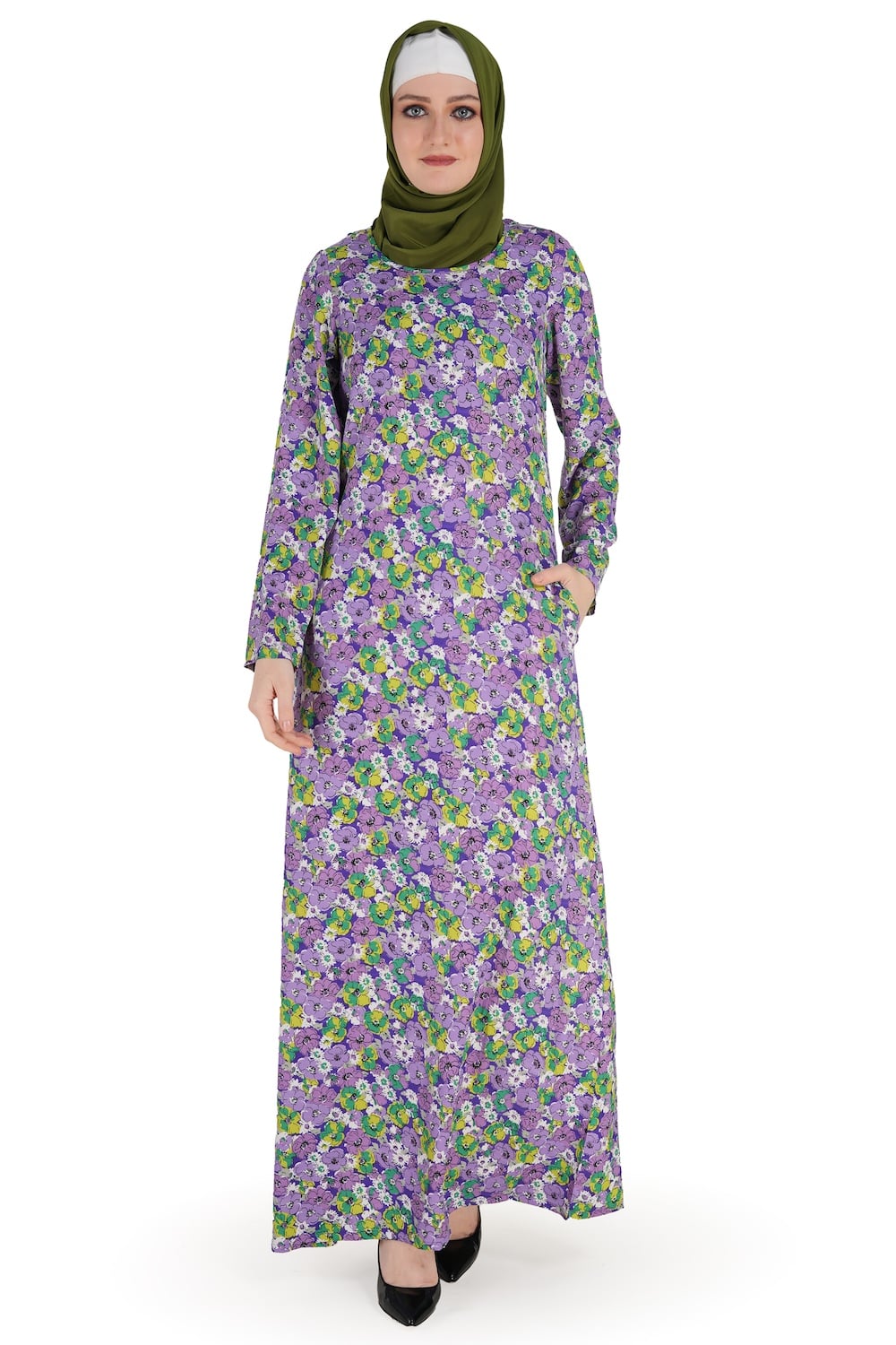 Printed Crepe Abaya AYP-566