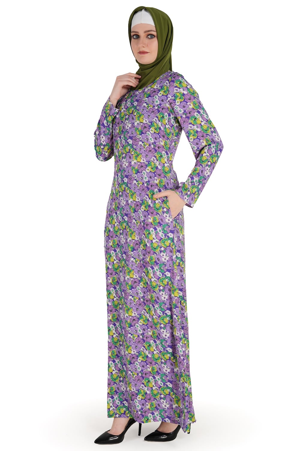 Printed Crepe Abaya AYP-566