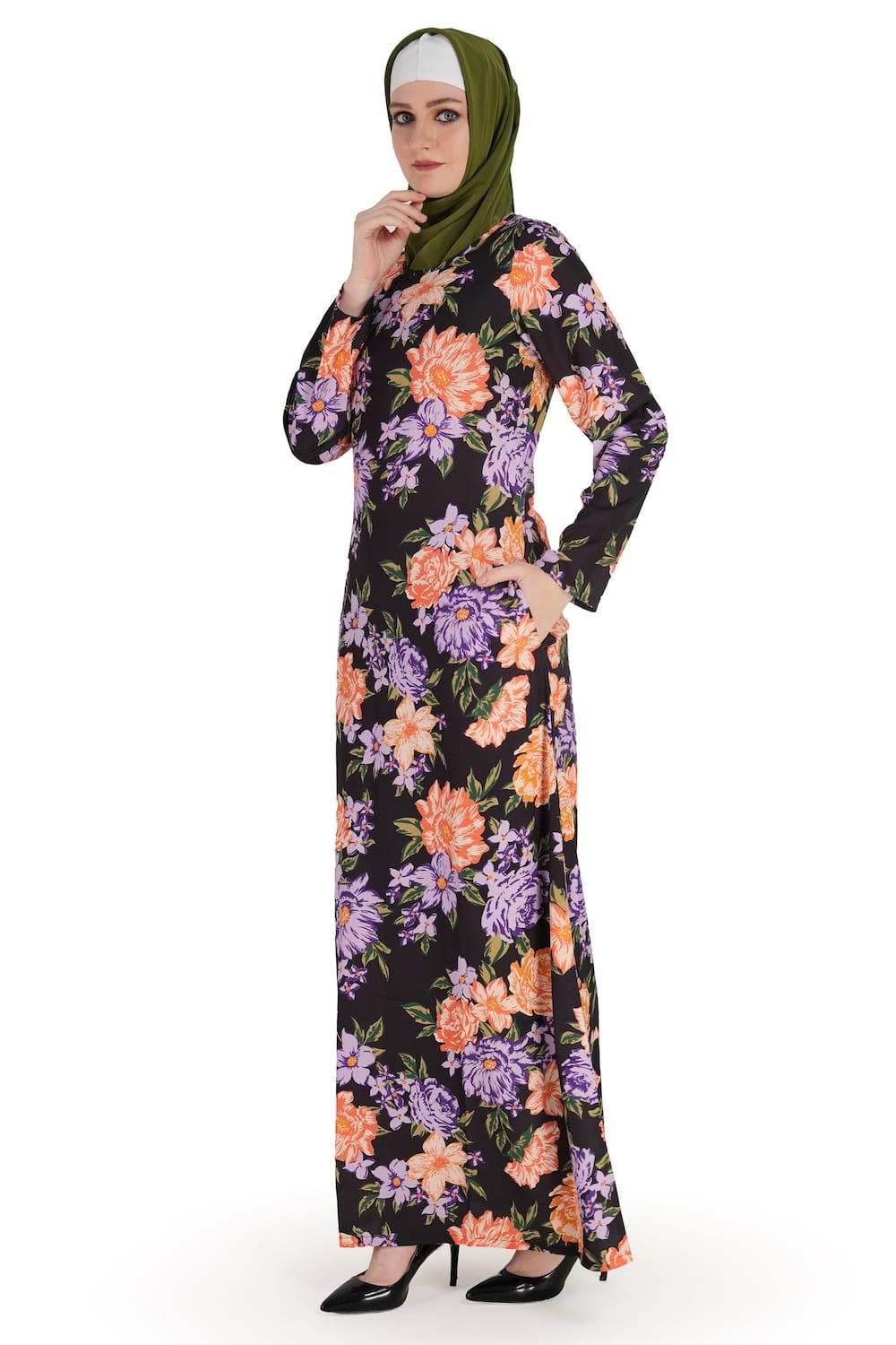 Printed Crepe Abaya AYP-567