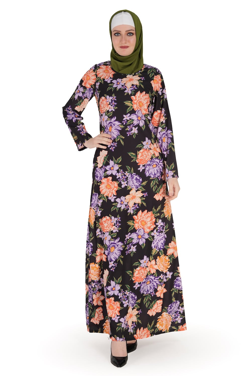 Printed Crepe Abaya AYP-567