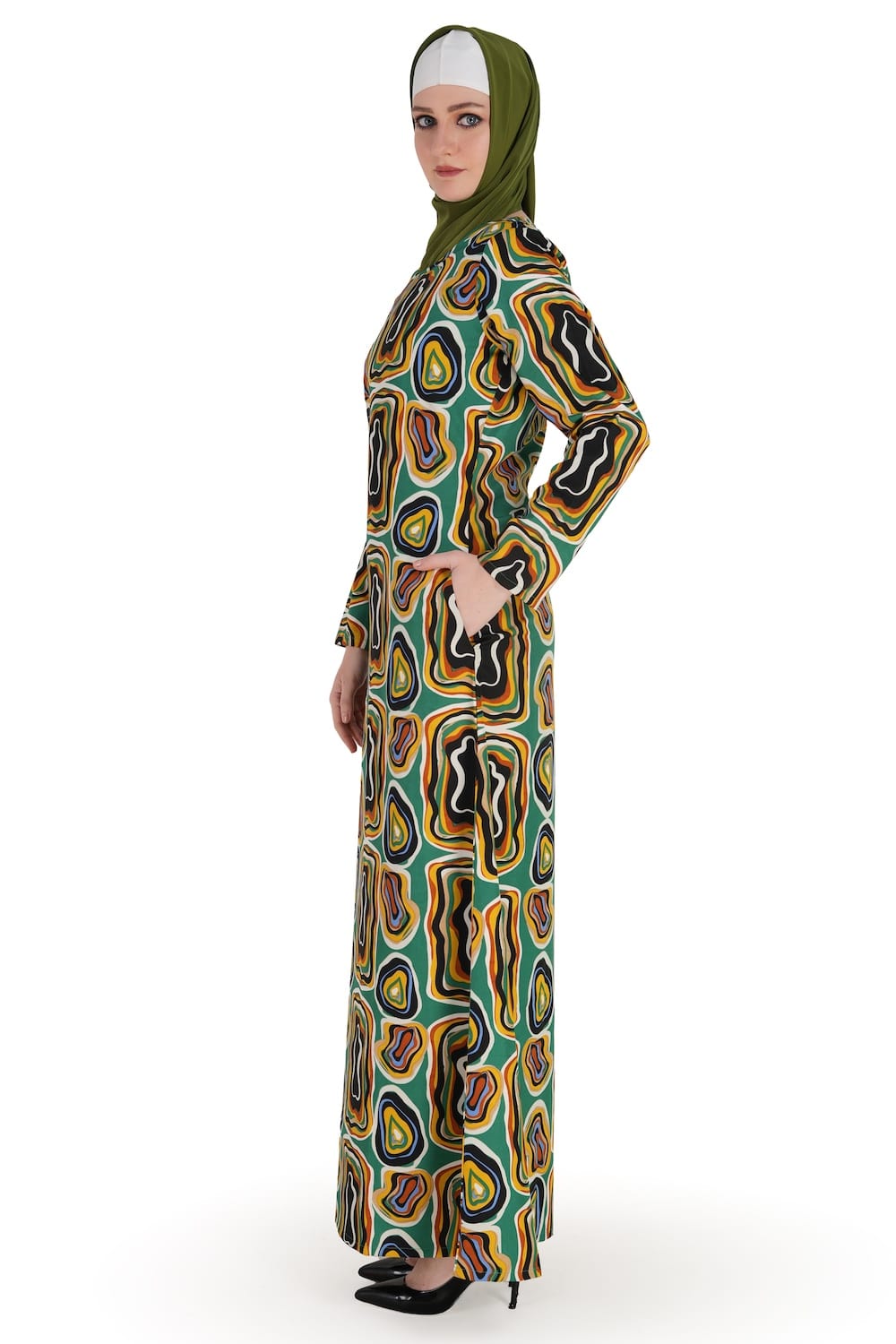 Printed Crepe Abaya AYP-568