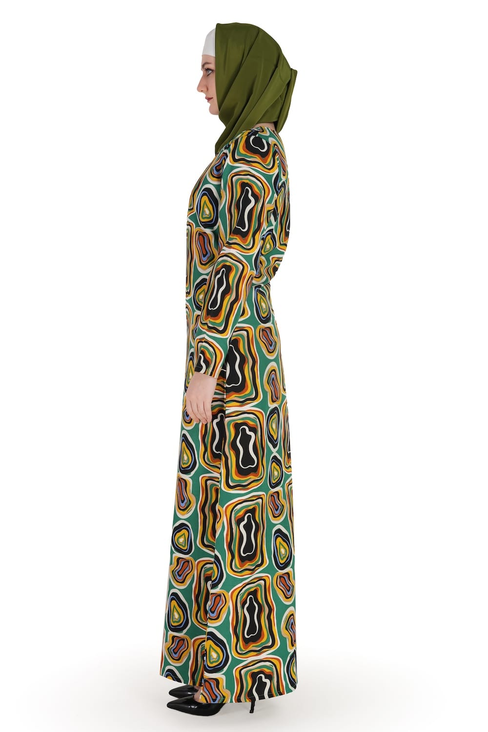 Printed Crepe Abaya AYP-568