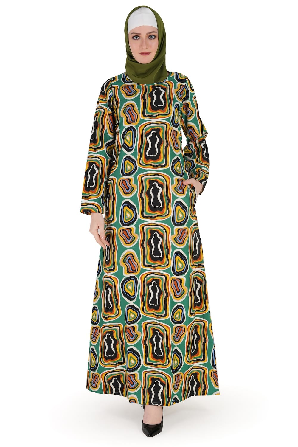 Printed Crepe Abaya AYP-568