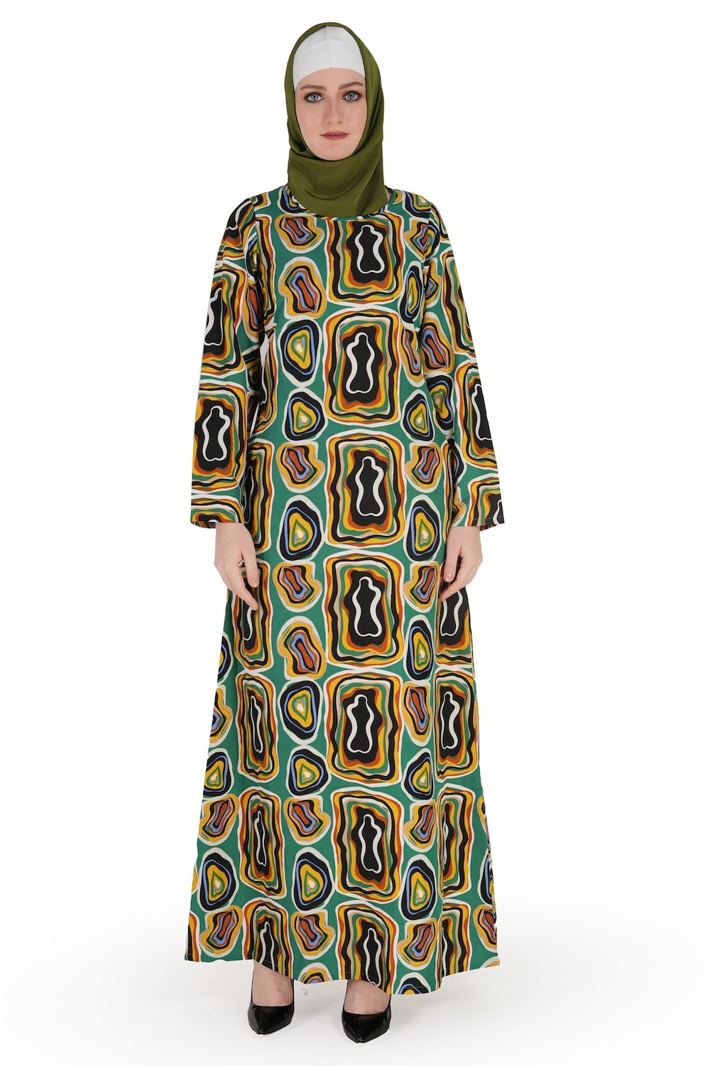 Printed Crepe Abaya AYP-568