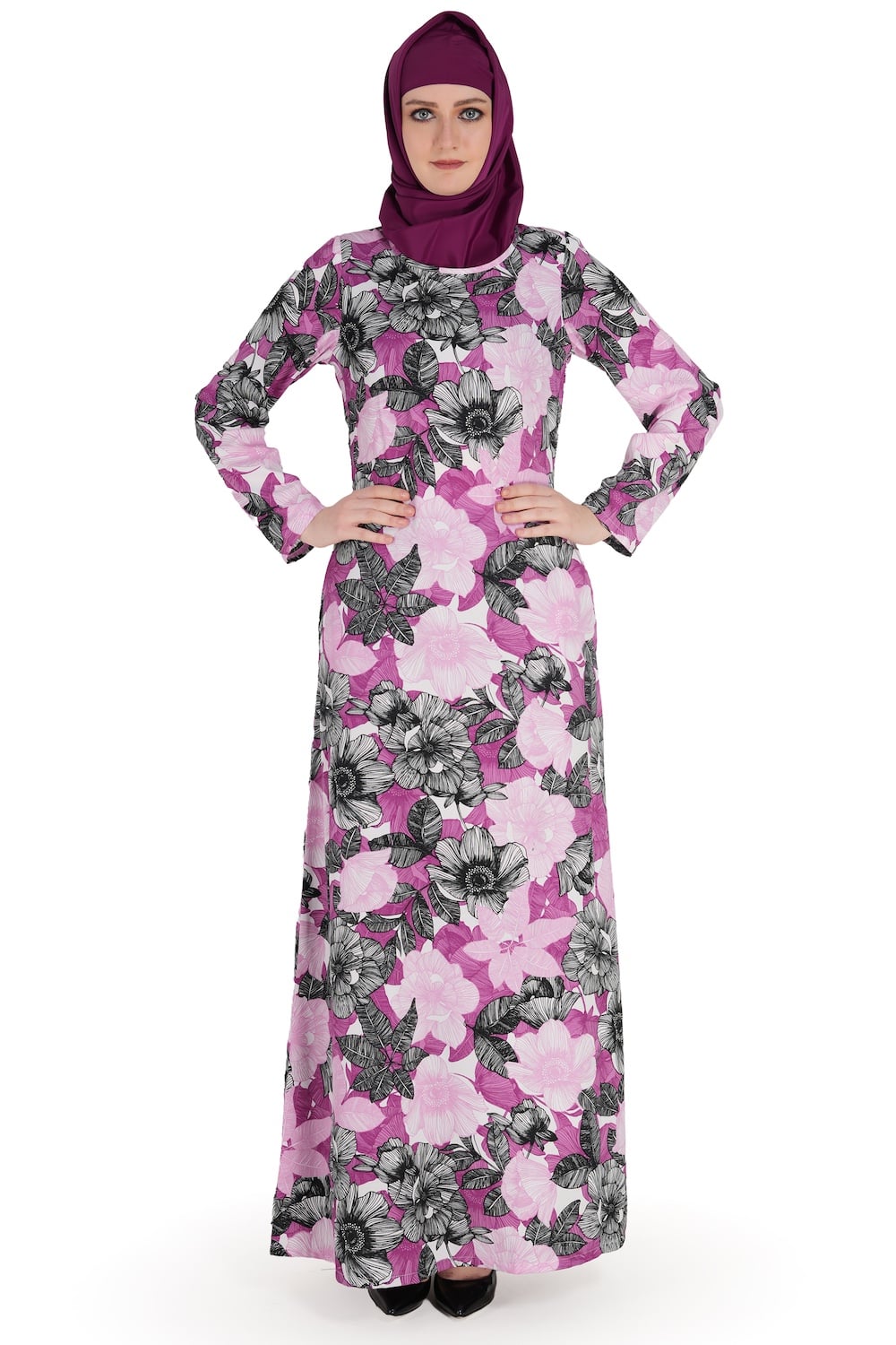 Printed Crepe Abaya AYP-572