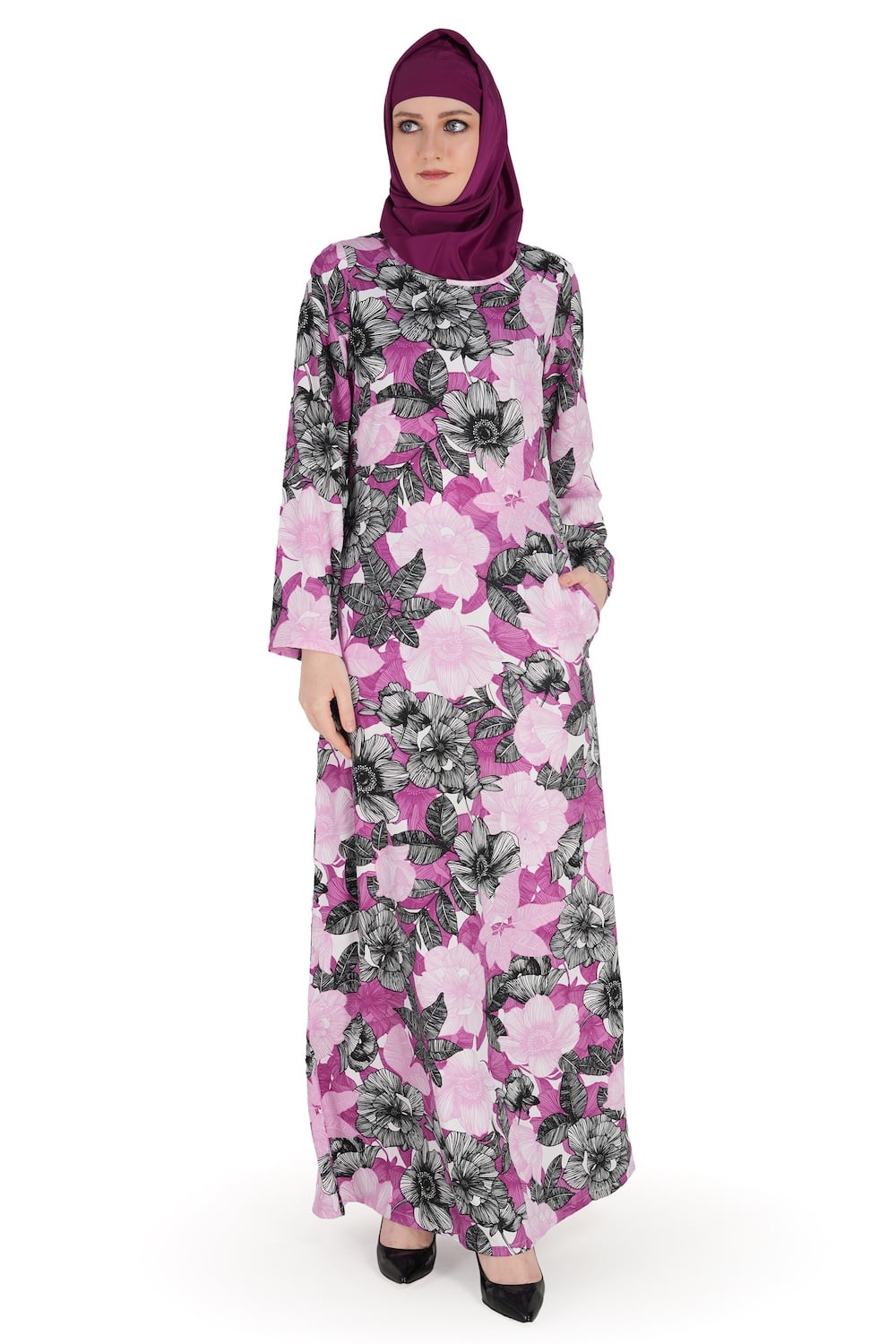 Printed Crepe Abaya AYP-572