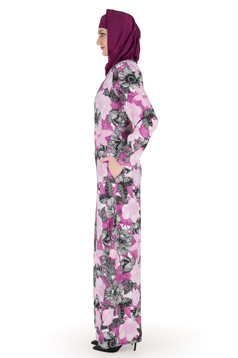 Printed Crepe Abaya AYP-572