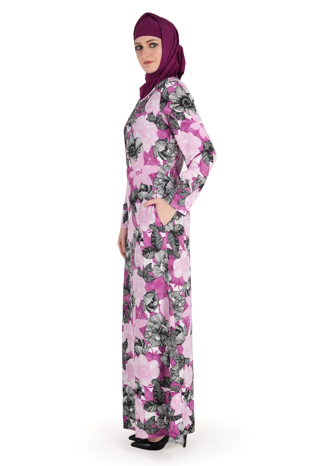 Printed Crepe Abaya AYP-572