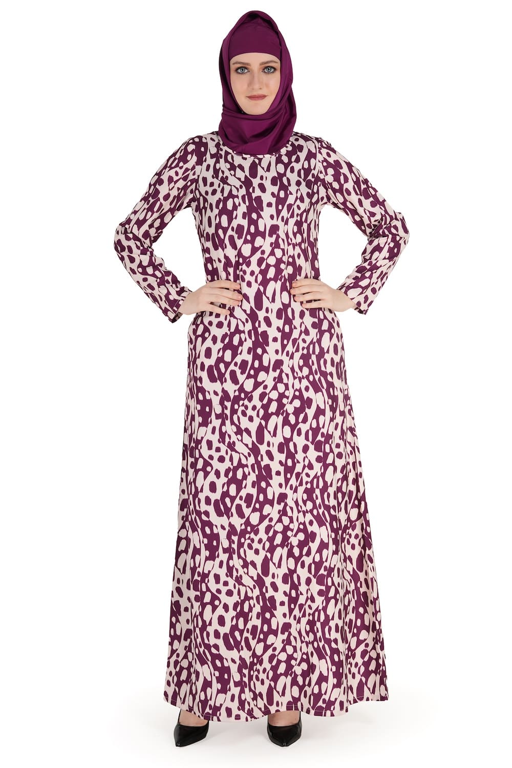 Printed Crepe Abaya AYP-573