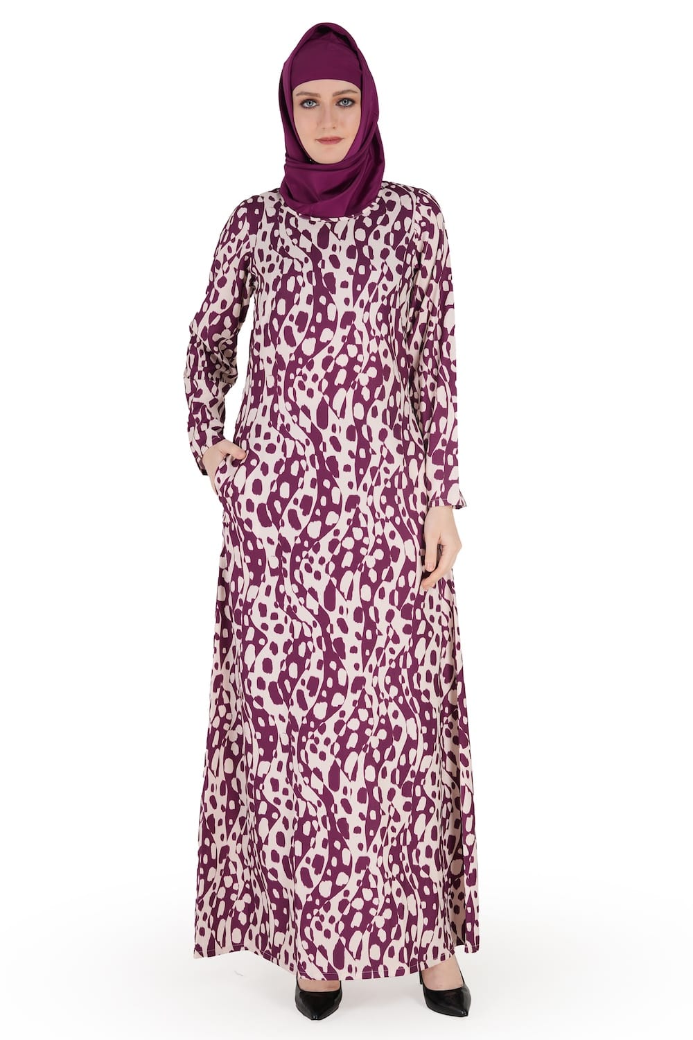 Printed Crepe Abaya AYP-573